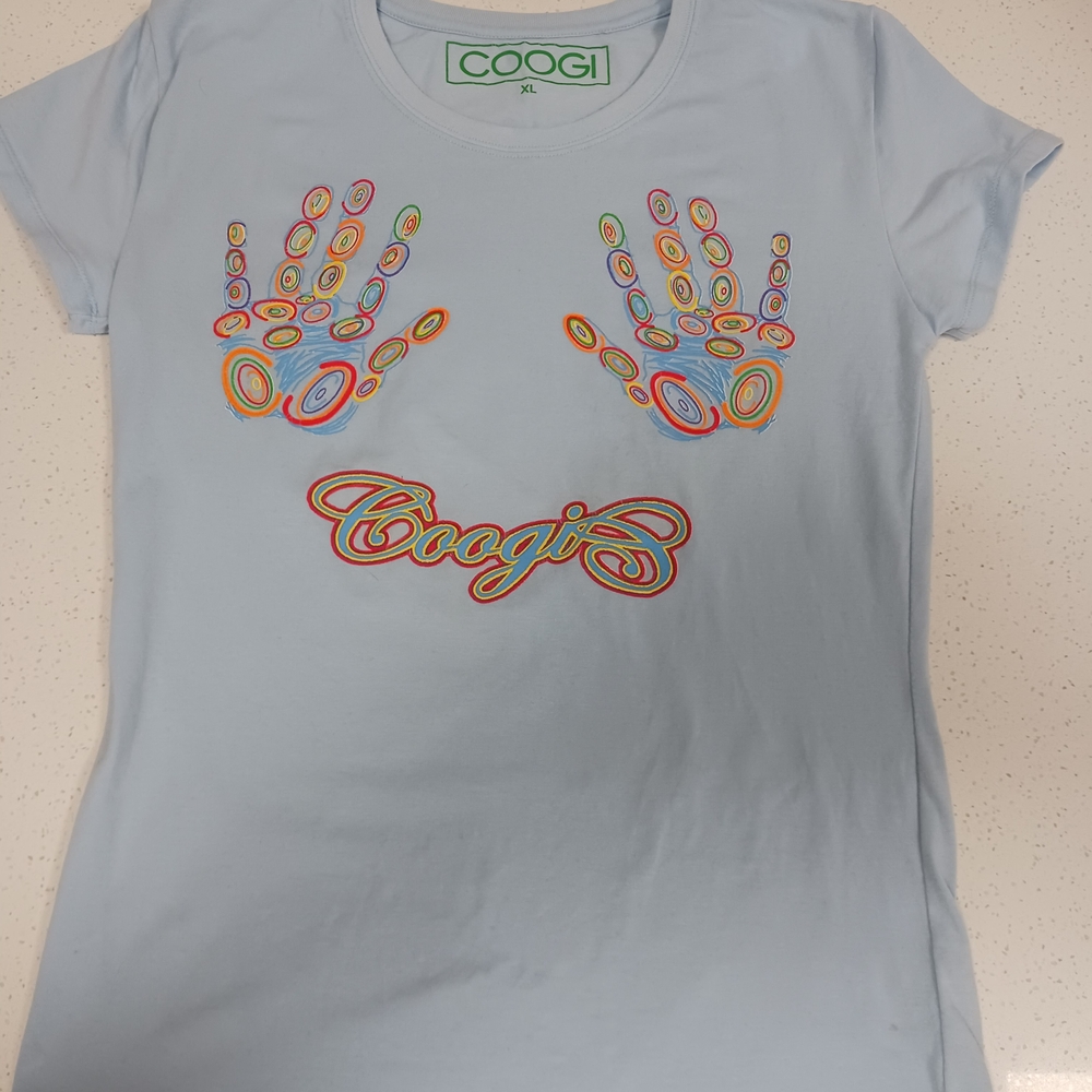 COOGI Kids Light Blue Handprint Graphic Tee